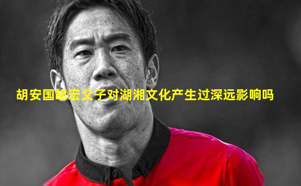胡安国胡宏父子对湖湘文化产生过深远影响吗